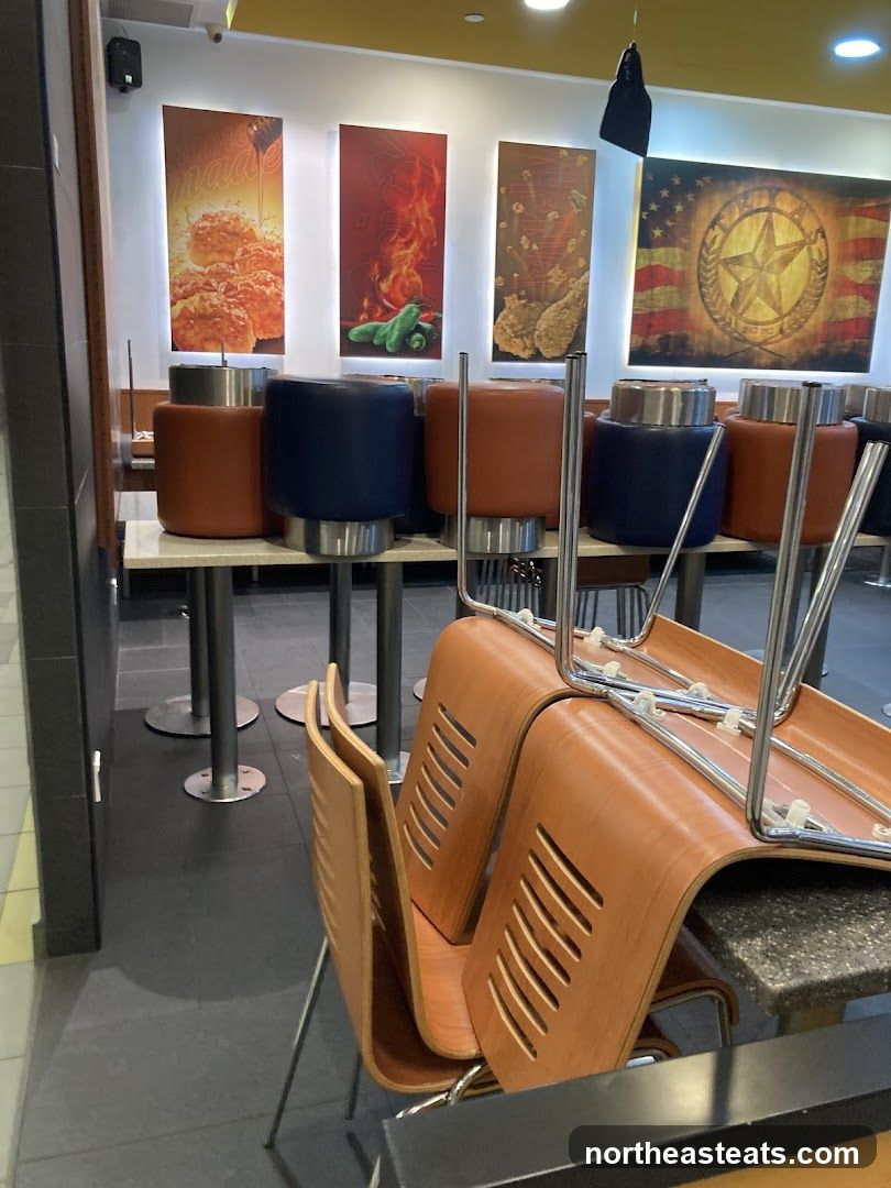 Restaurant Interior with Artwork and Seating