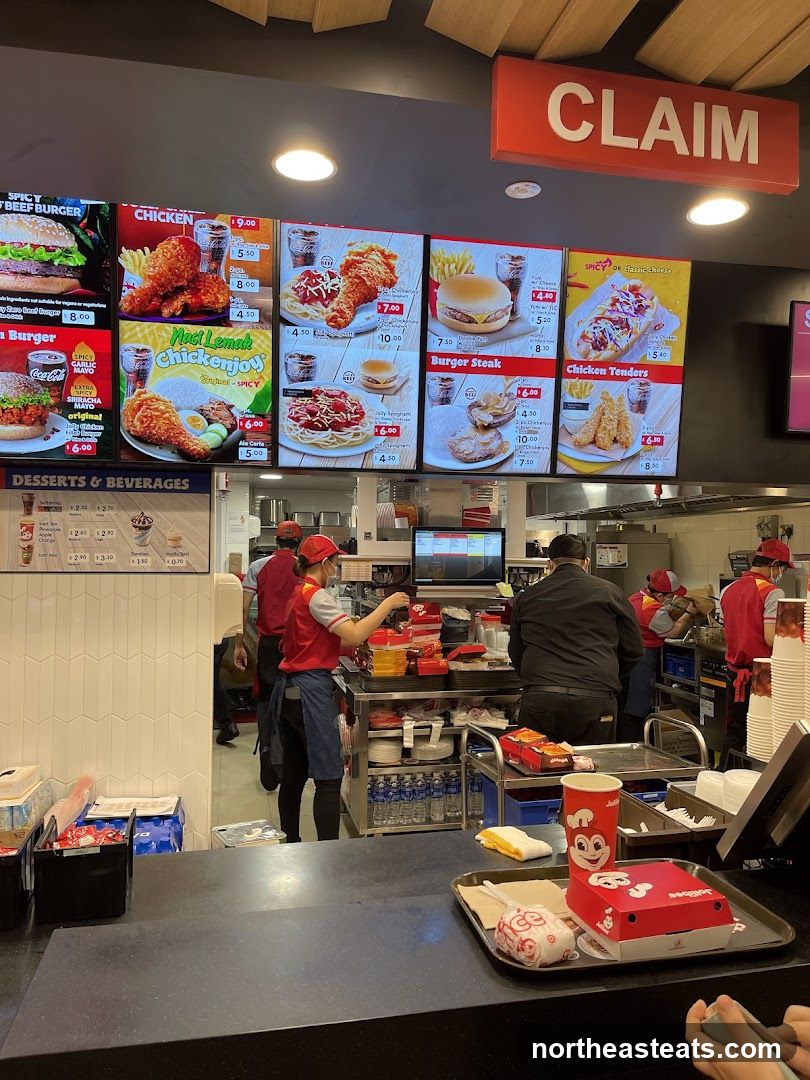 Fast Food Restaurant Menu and Staff