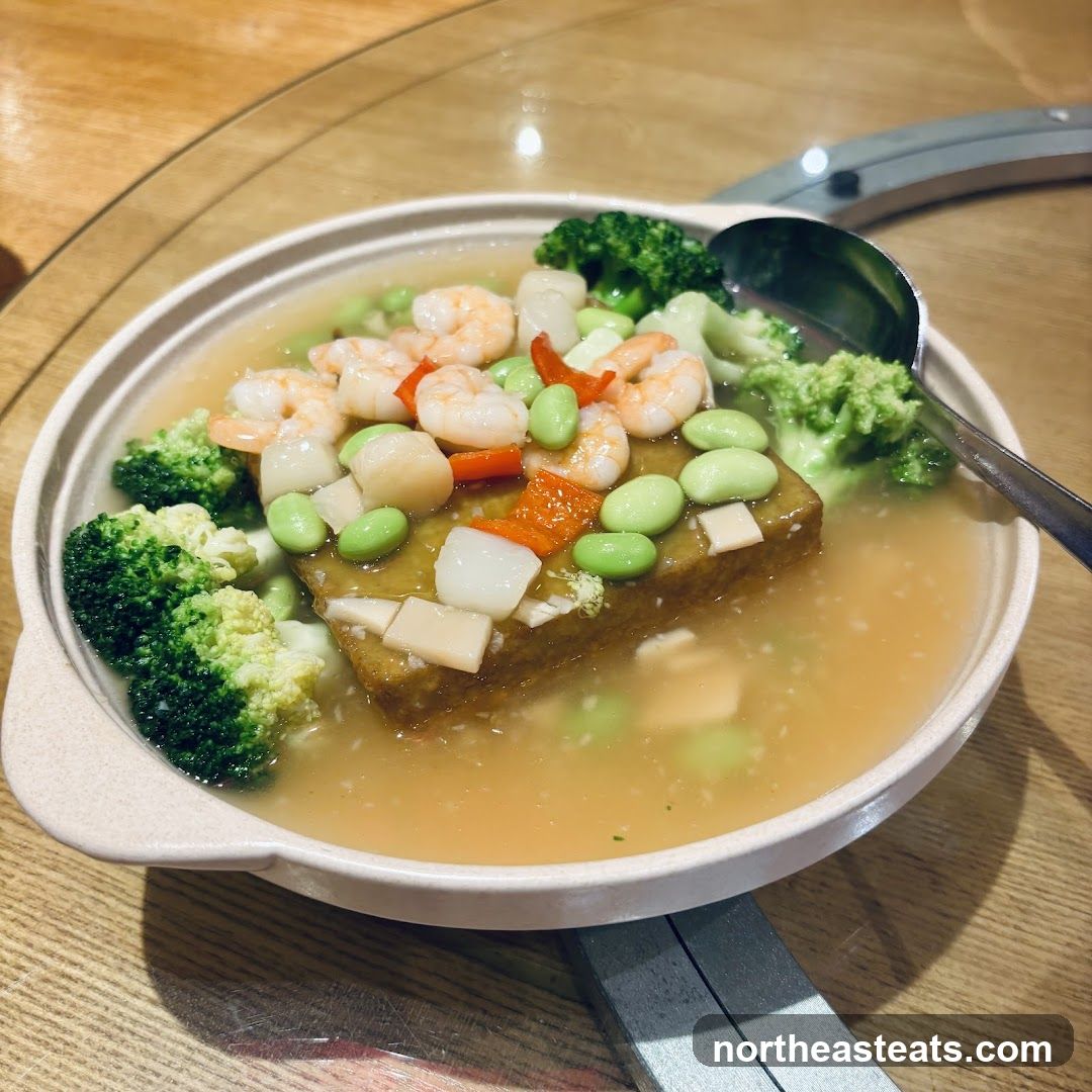 Tofu and Seafood Dish