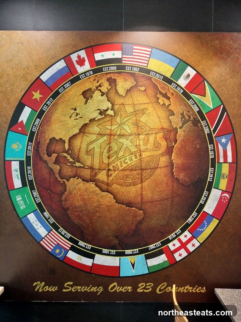 Texas Chicken World Map Mural