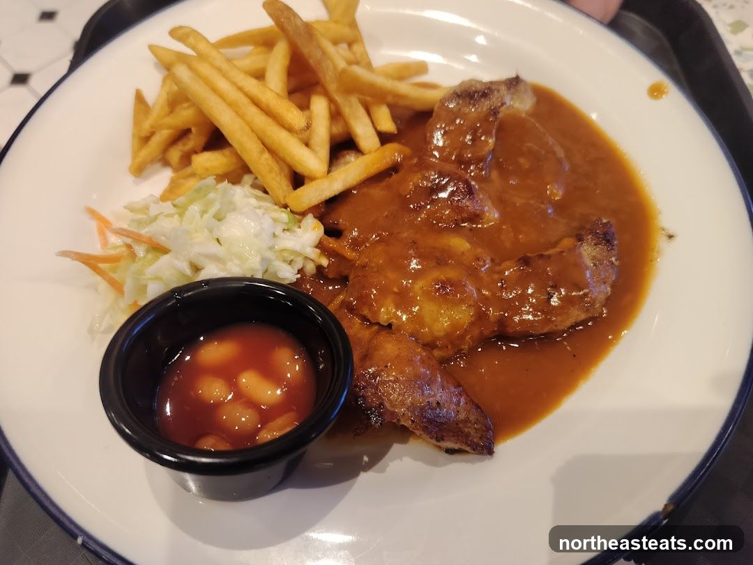 Chicken Chop with Fries and Sides