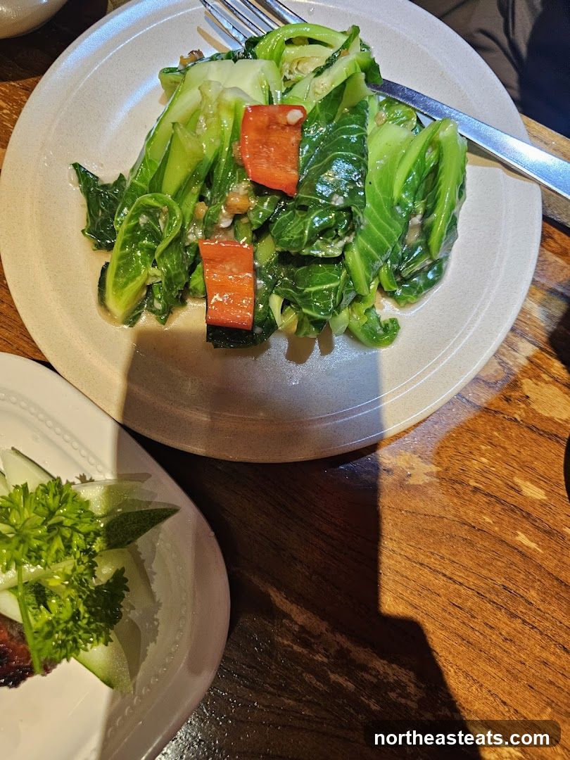 Stir-fried Greens with Red Pepper