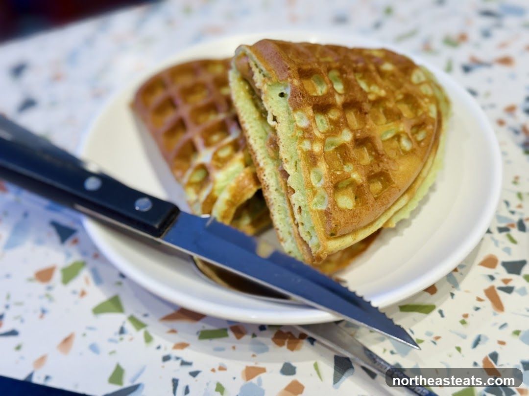 Waffles with Green Filling