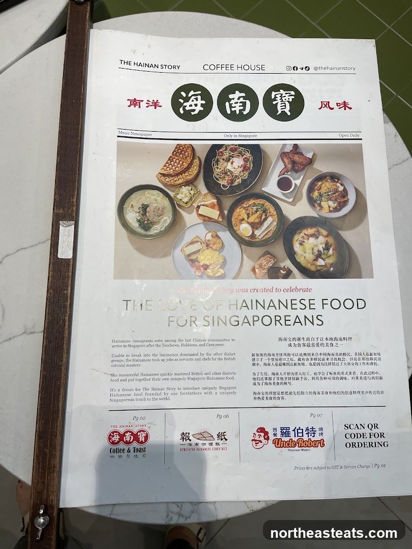 The Hainan Story Coffee House Menu