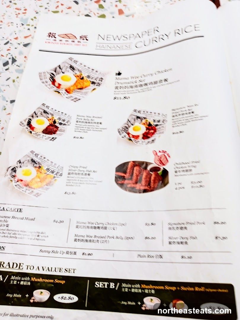 NEWSPAPER HAINANESE CURRY RICE