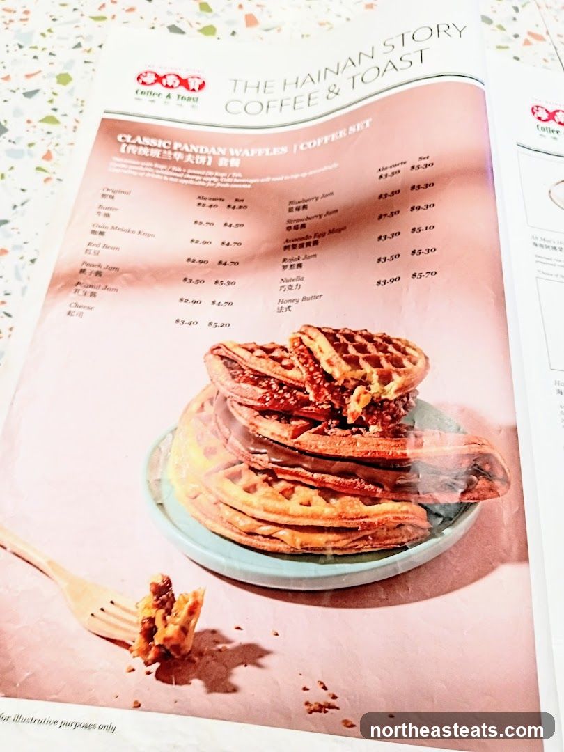 The Hainan Story Coffee & Toast Classic Pandan Waffles | Coffee Set