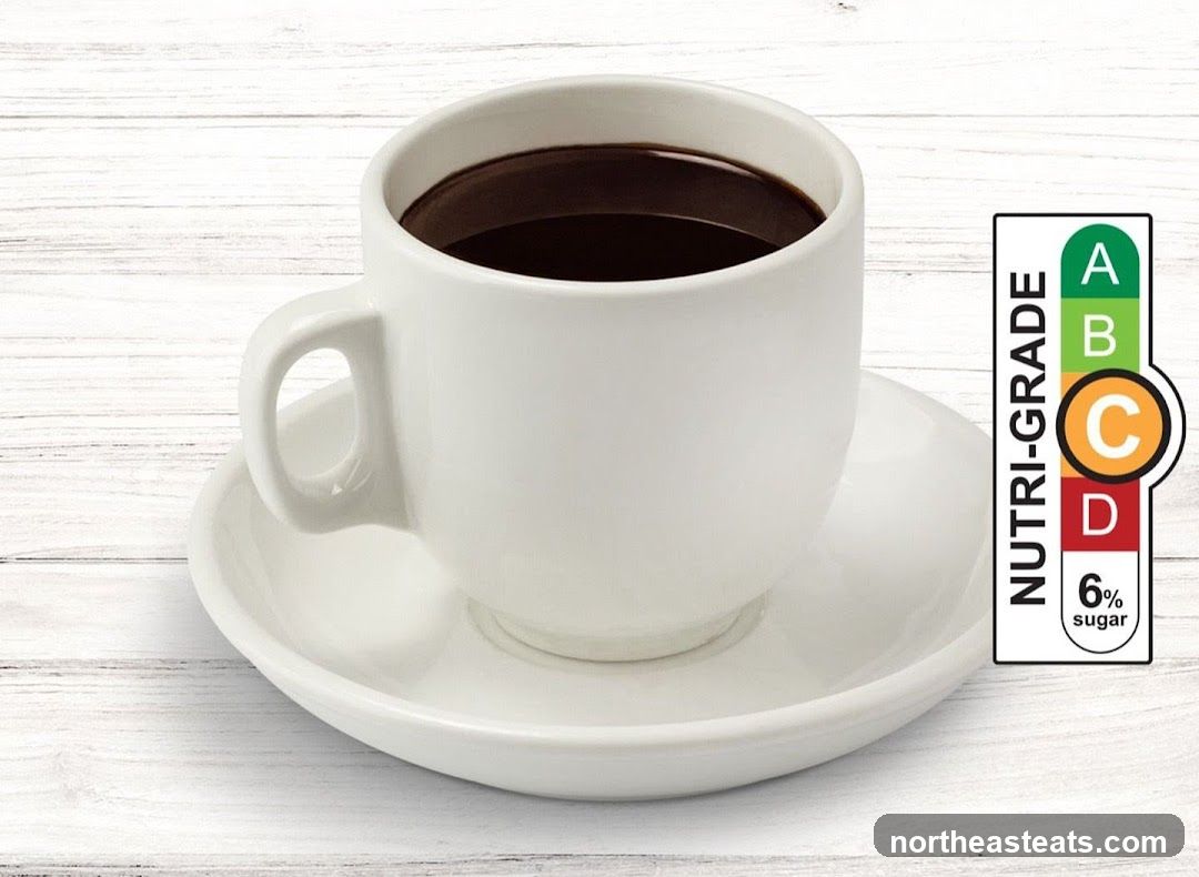 Cup of Coffee with Nutri-Grade Label