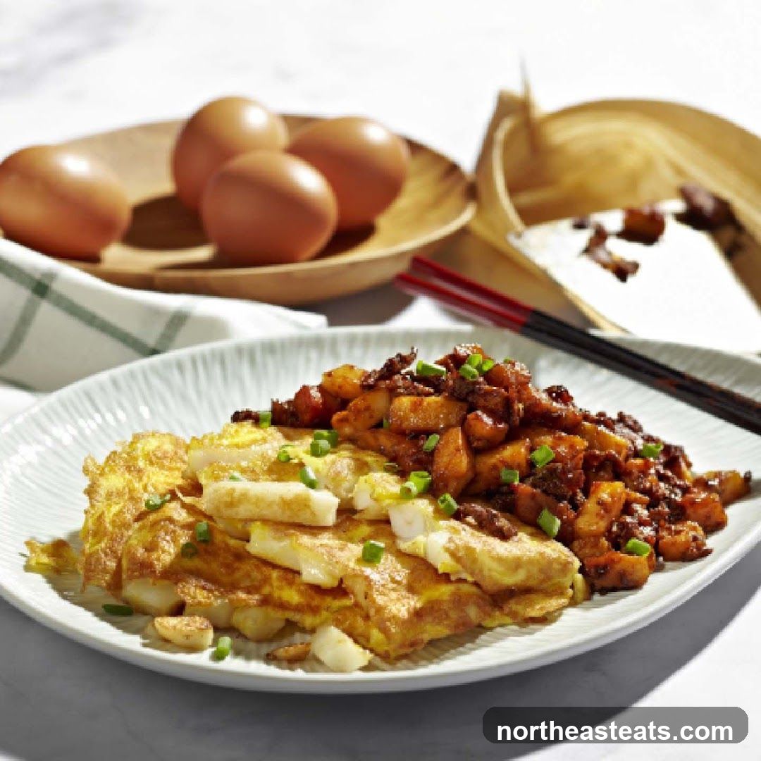 Fried Radish Cake with Eggs