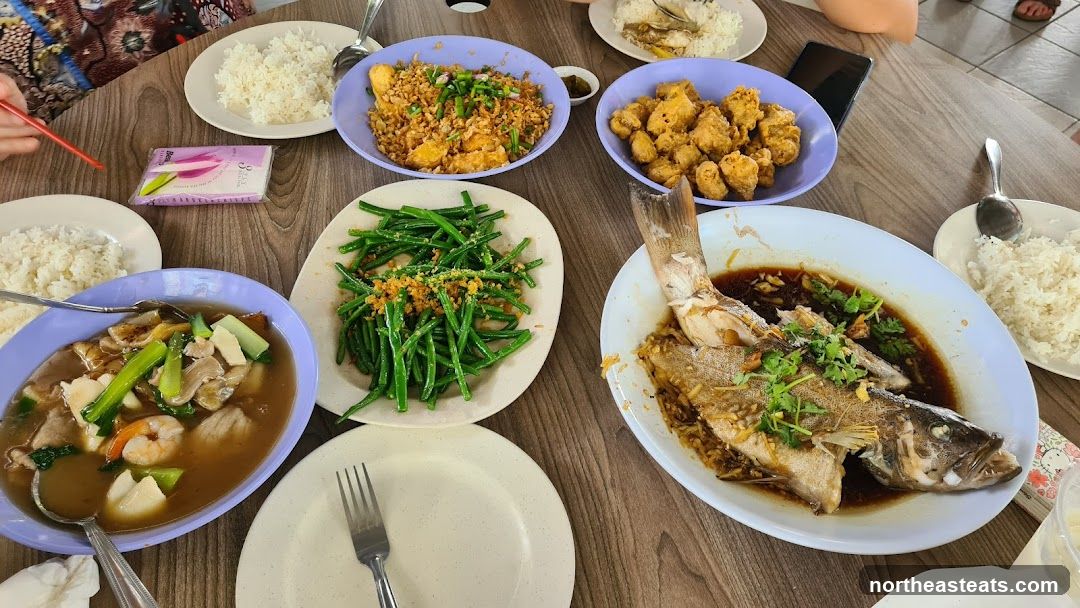 Table with various dishes