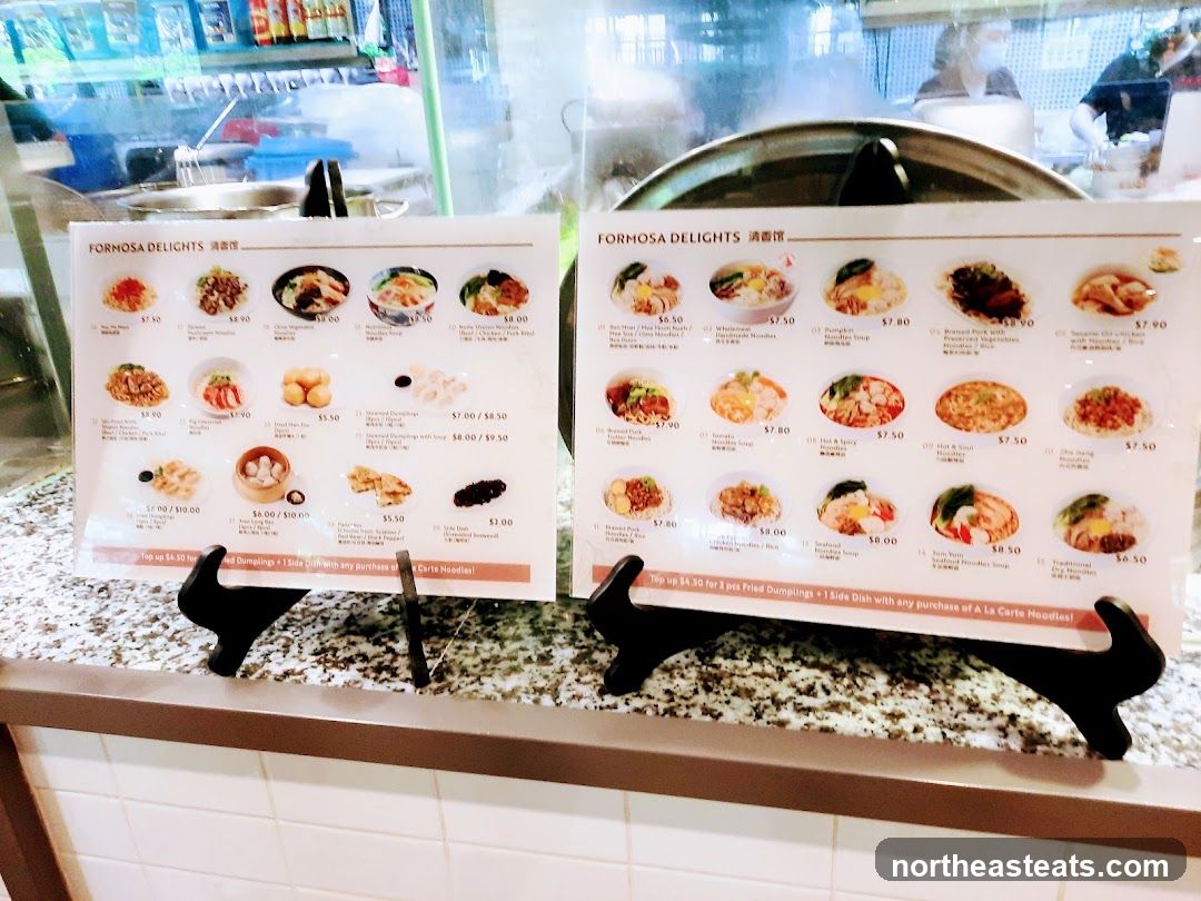 Formosa Delights Menu