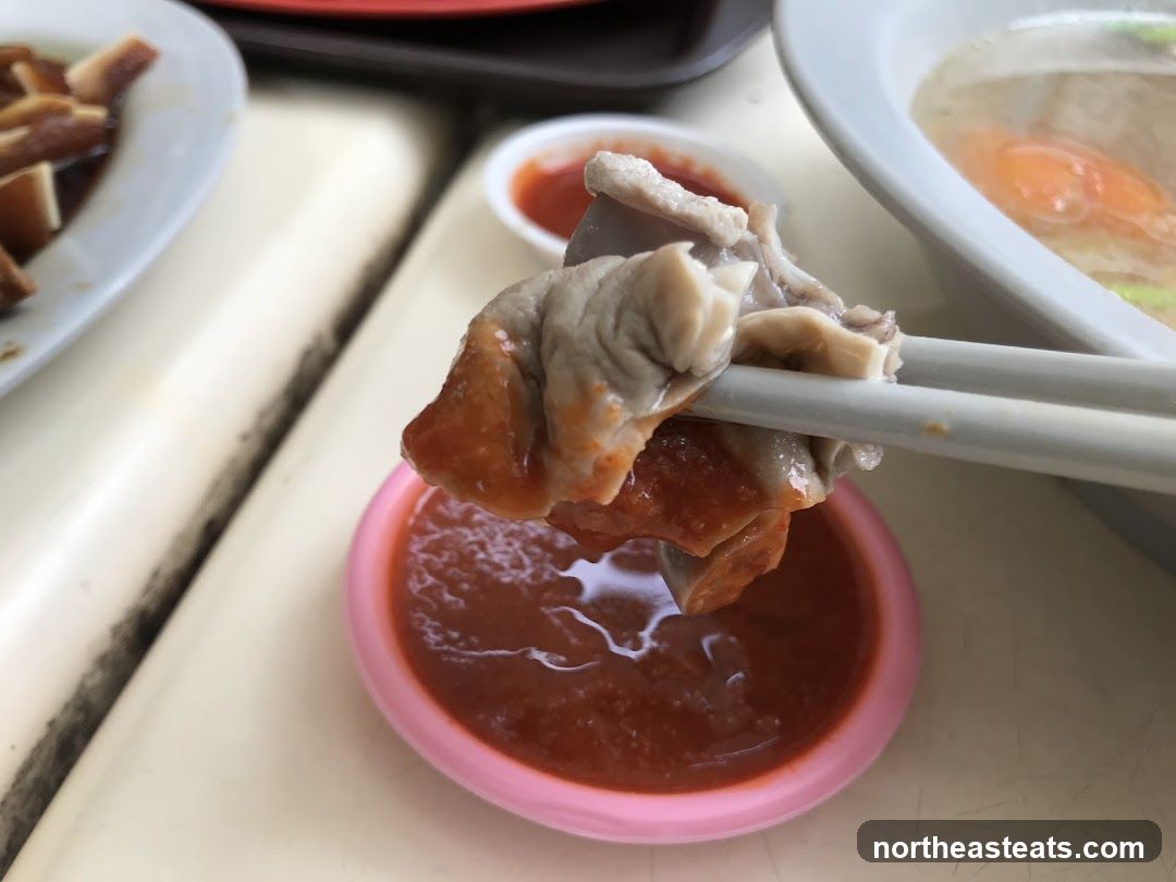 Dipping Food in Sauce