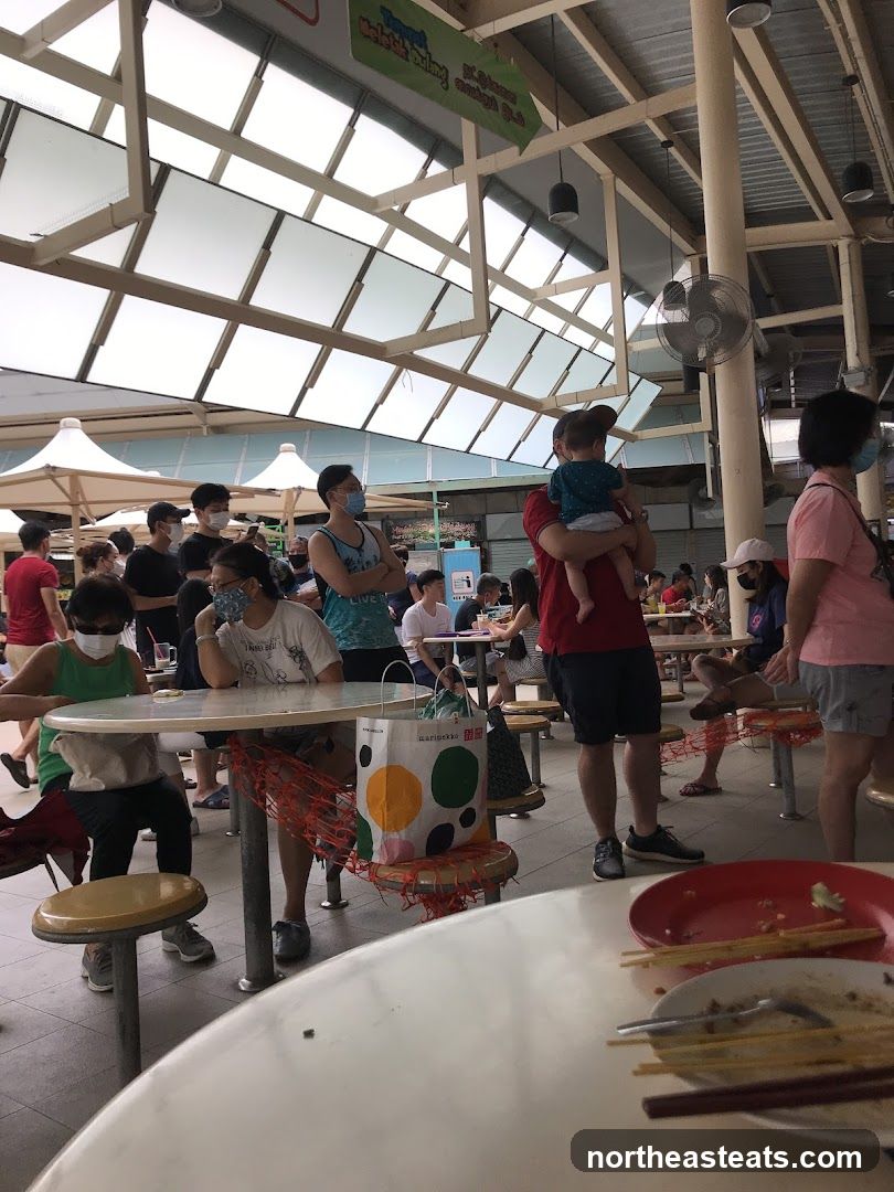 People dining at a food court