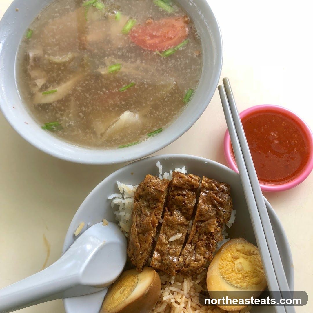 Braised Pork Rice with Soup