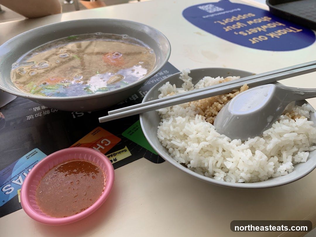 Meal with Rice and Soup