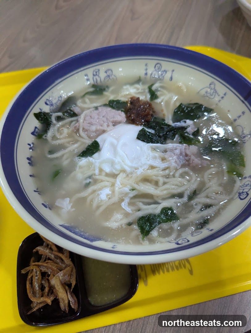 Noodle Soup with Poached Egg