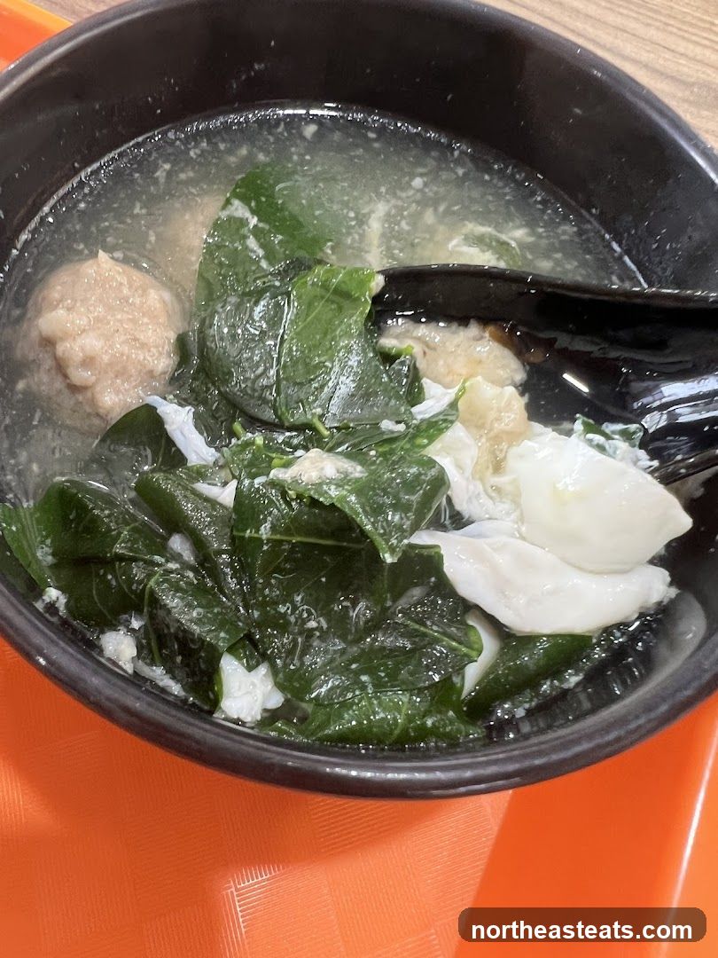 Soup with Meatballs and Greens