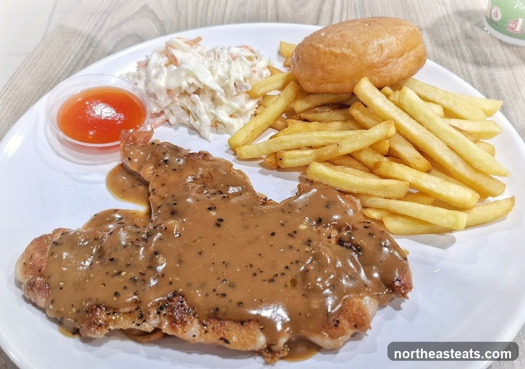 Chicken Chop with Fries and Coleslaw