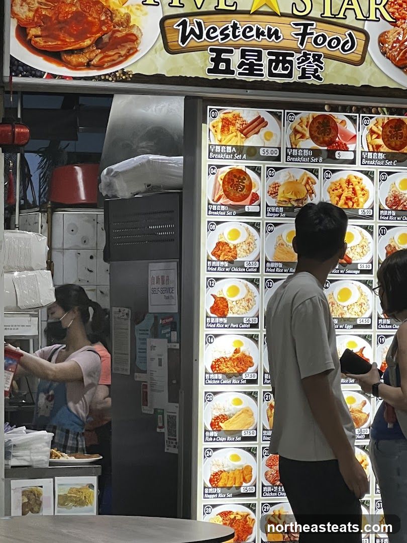 Western Food Stall Menu