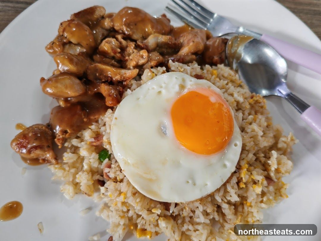 Fried Rice with Chicken and Fried Egg