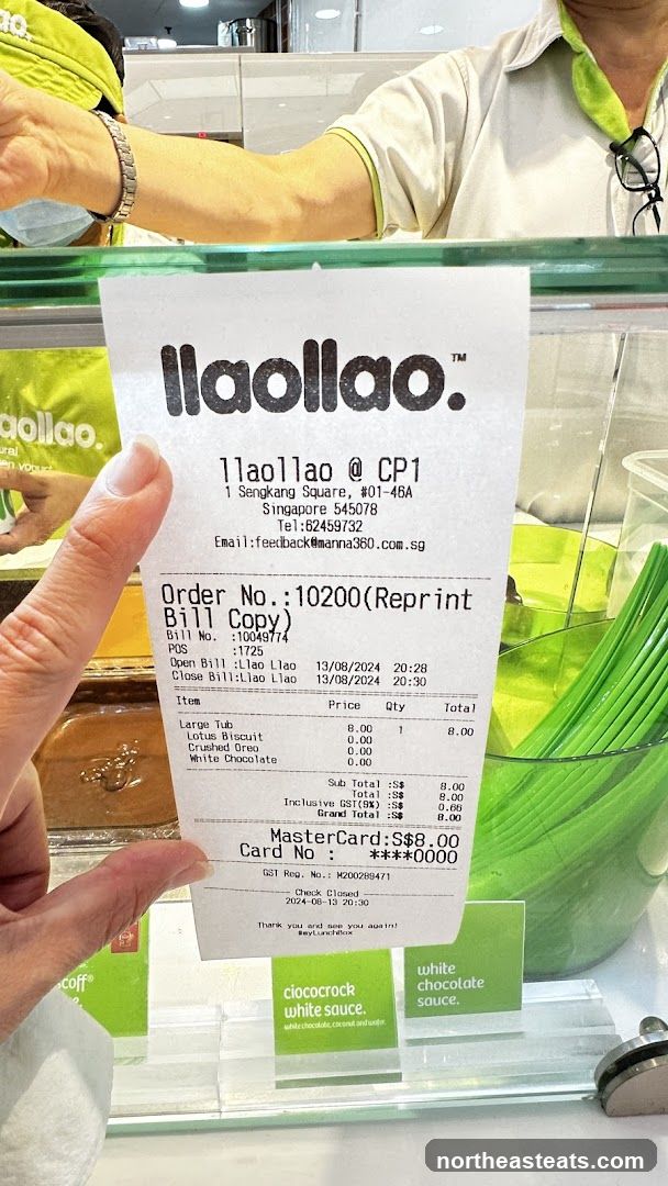 llaollao Receipt