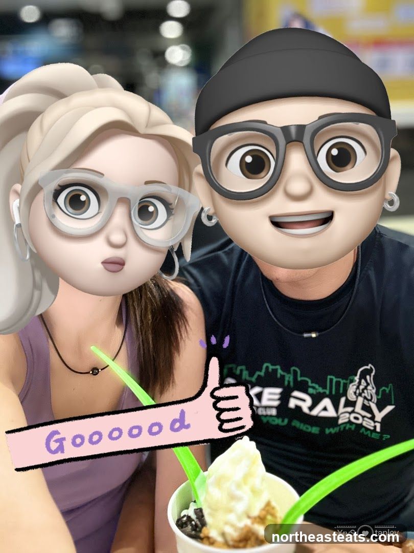 Couple enjoying frozen yogurt