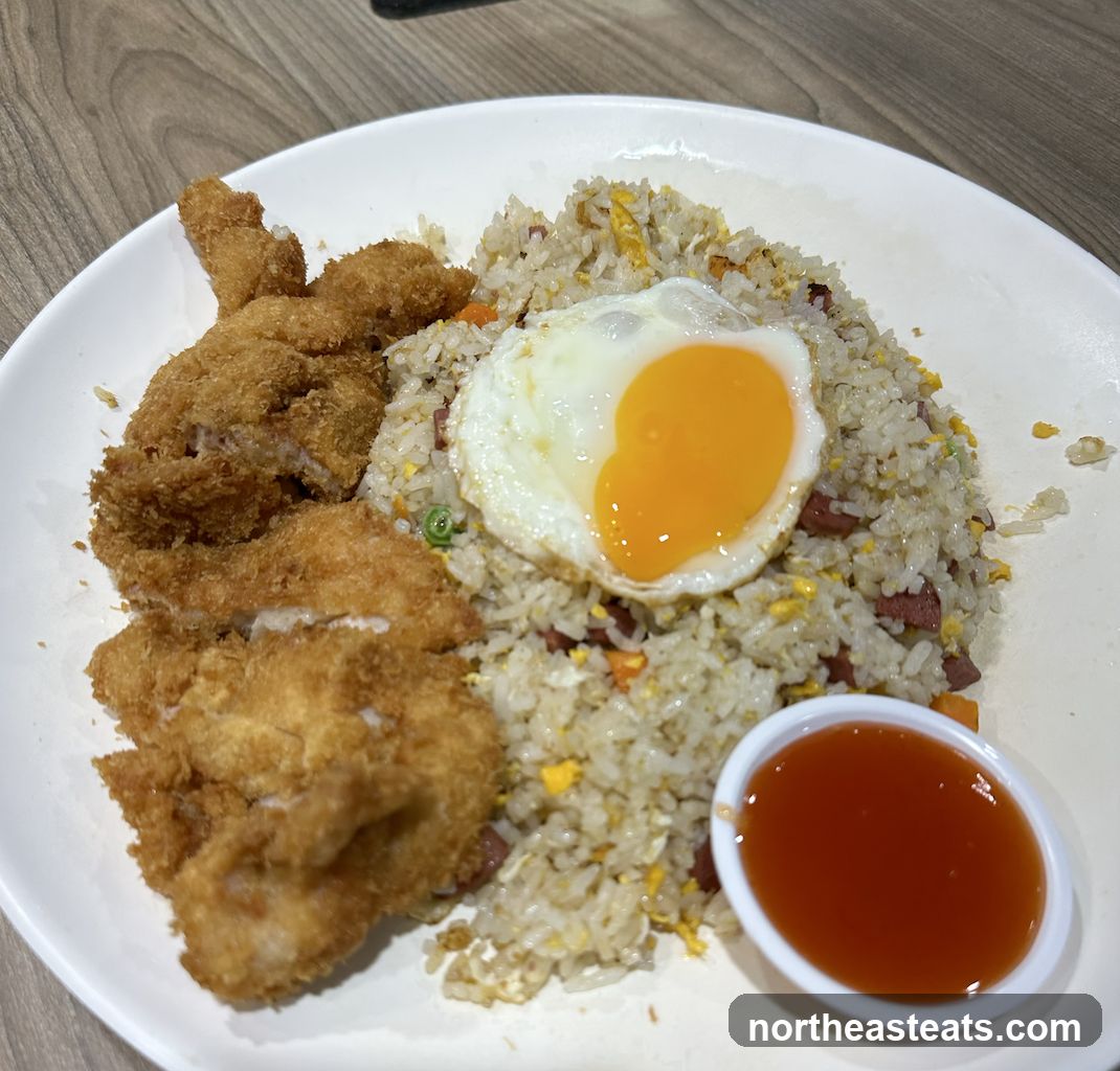 Fried Rice with Chicken and Fried Egg
