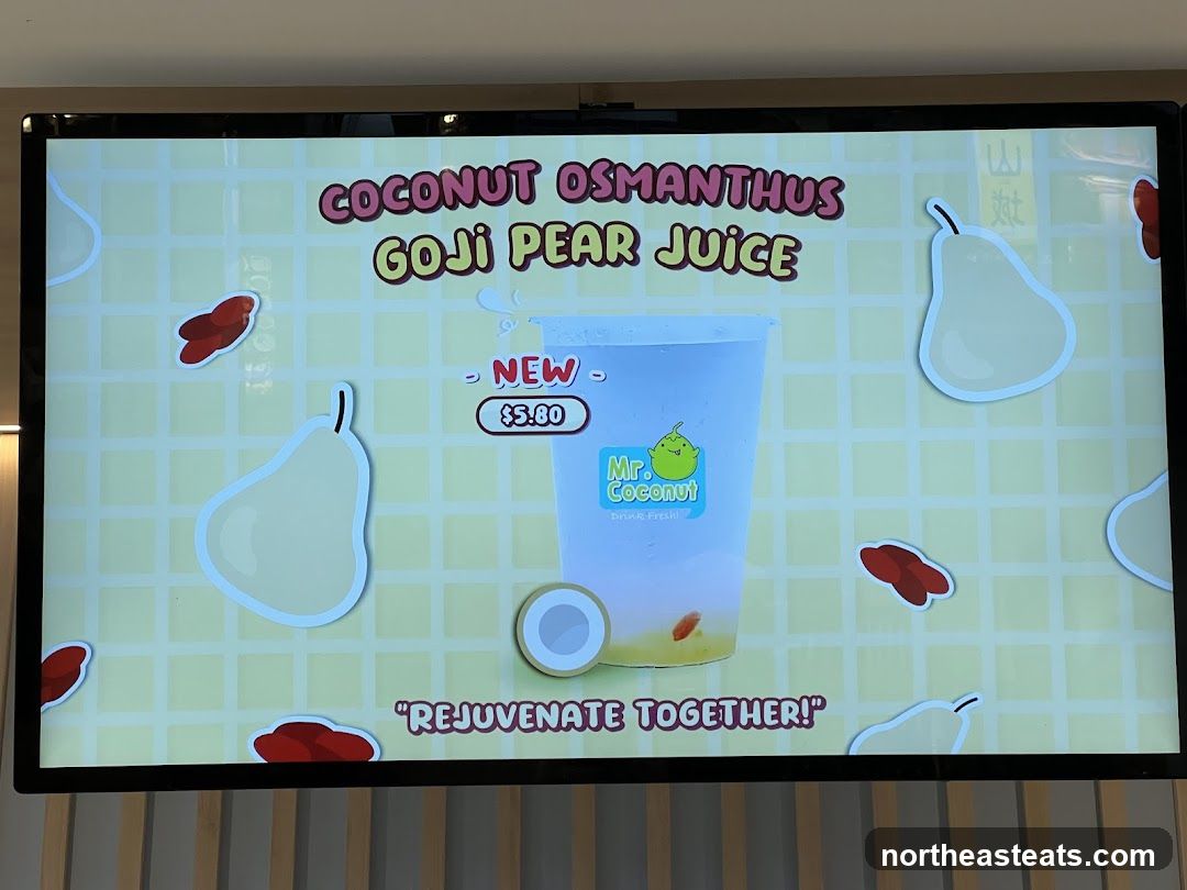 Coconut Osmanthus Goji Pear Juice Advertisement