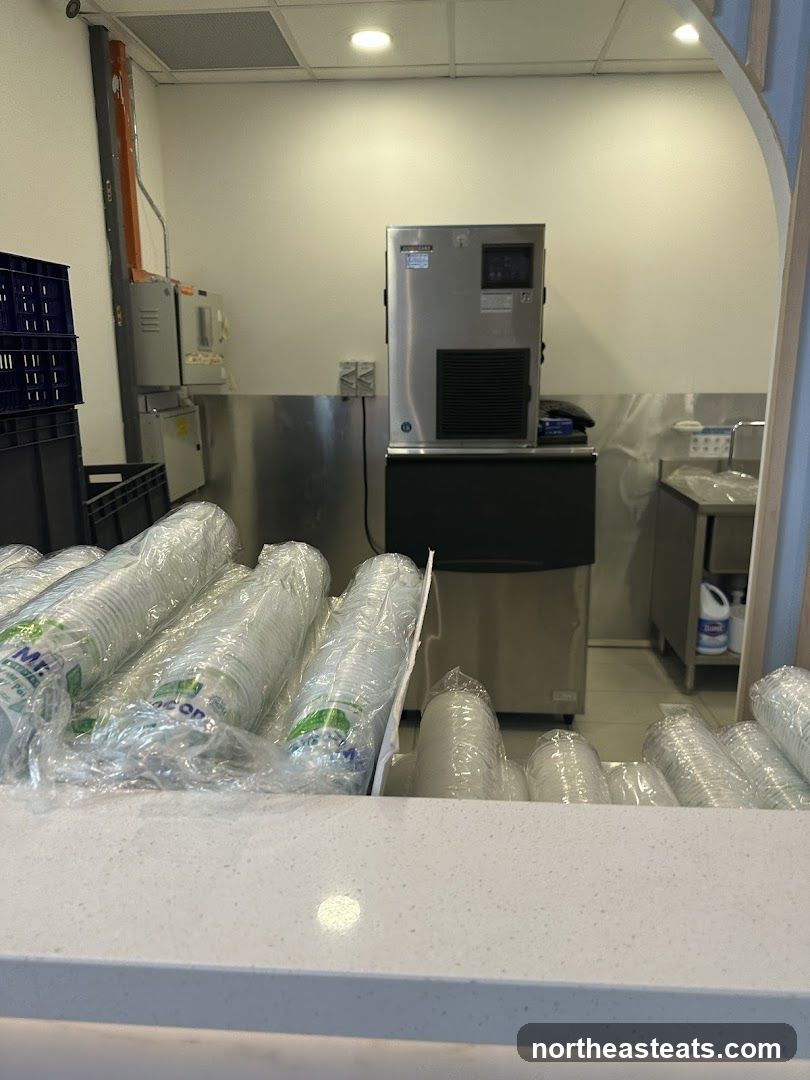 Ice Machine and Cups