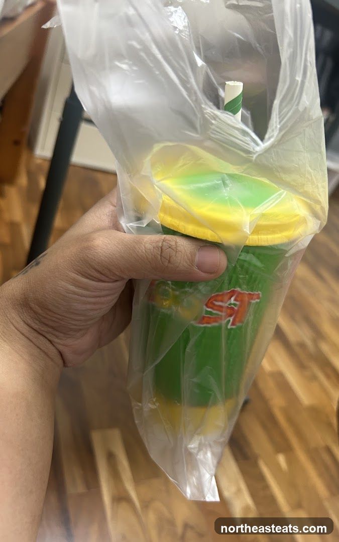 Drink in a plastic bag