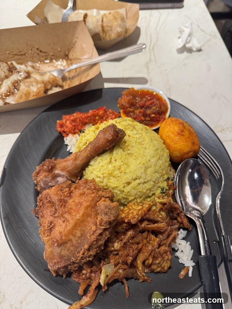 Nasi Lemak with Fried Chicken