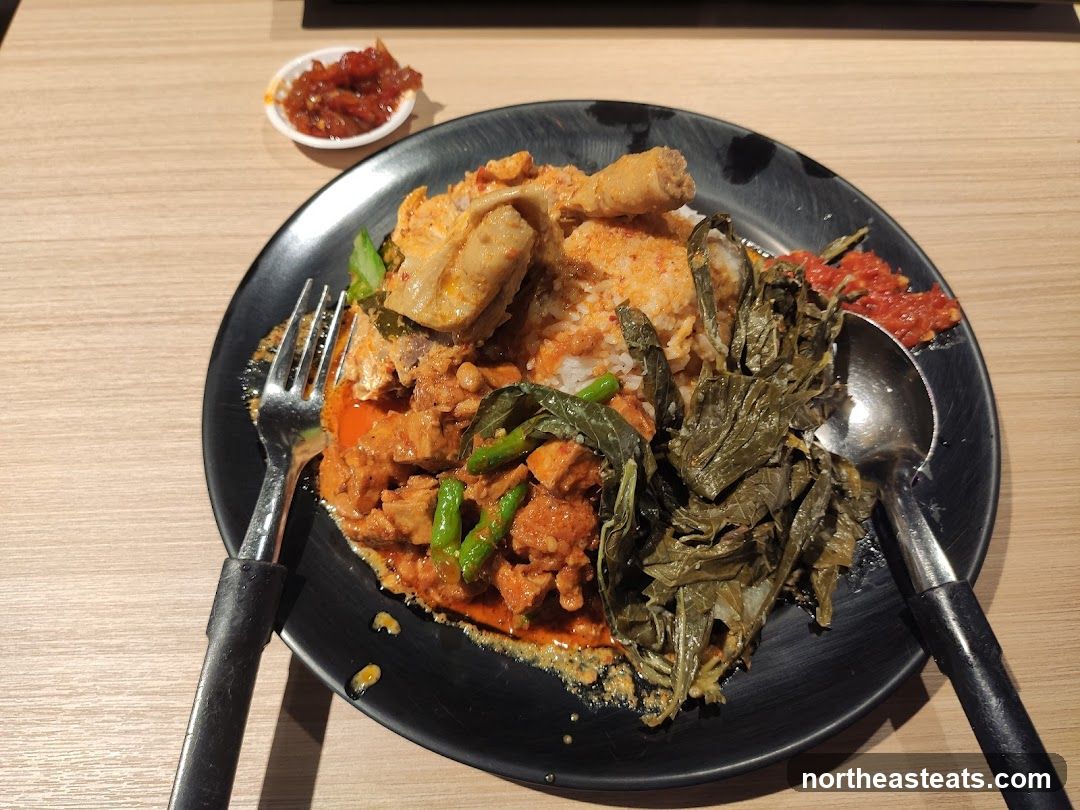 Plate of food with rice and vegetables