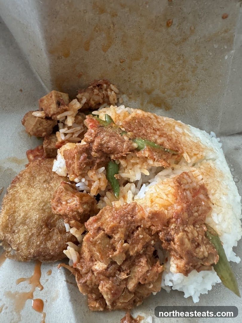 Rice dish with various toppings
