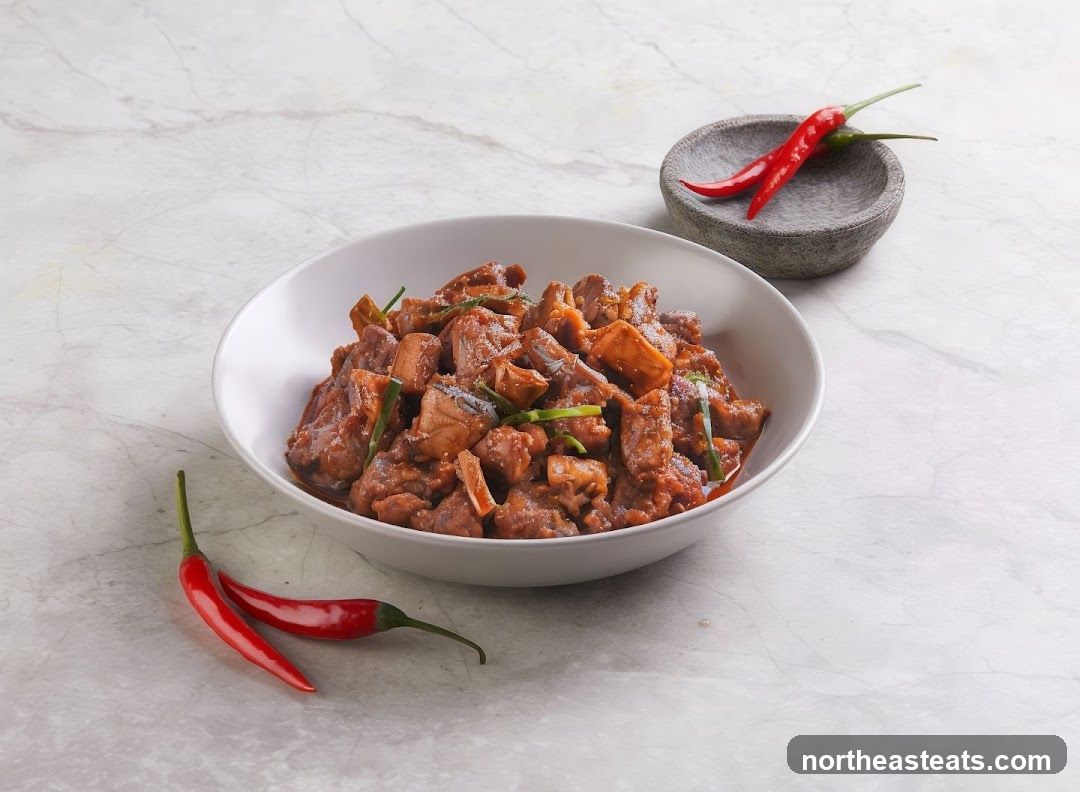 Spicy Meat Dish with Chili Peppers
