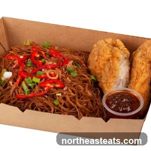 Noodles with Fried Chicken