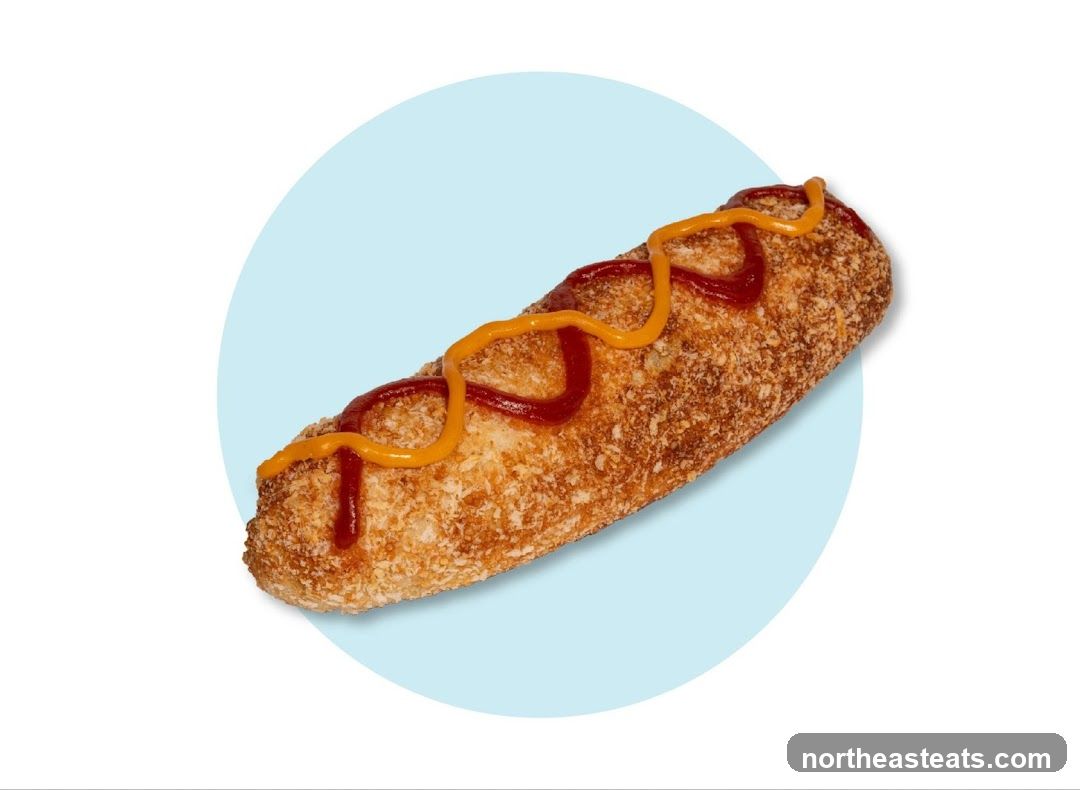 Corn Dog with Ketchup and Mustard