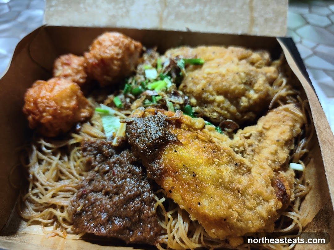 Fried Chicken and Noodles
