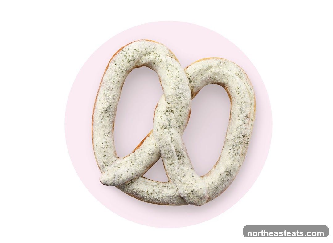 Pretzel with white seasoning