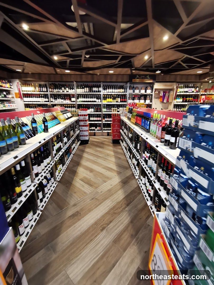 Aisle of a Liquor Store