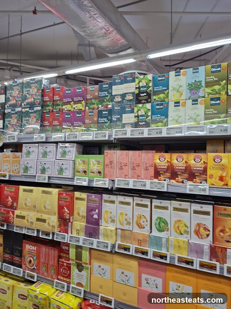 Tea Boxes on Shelves