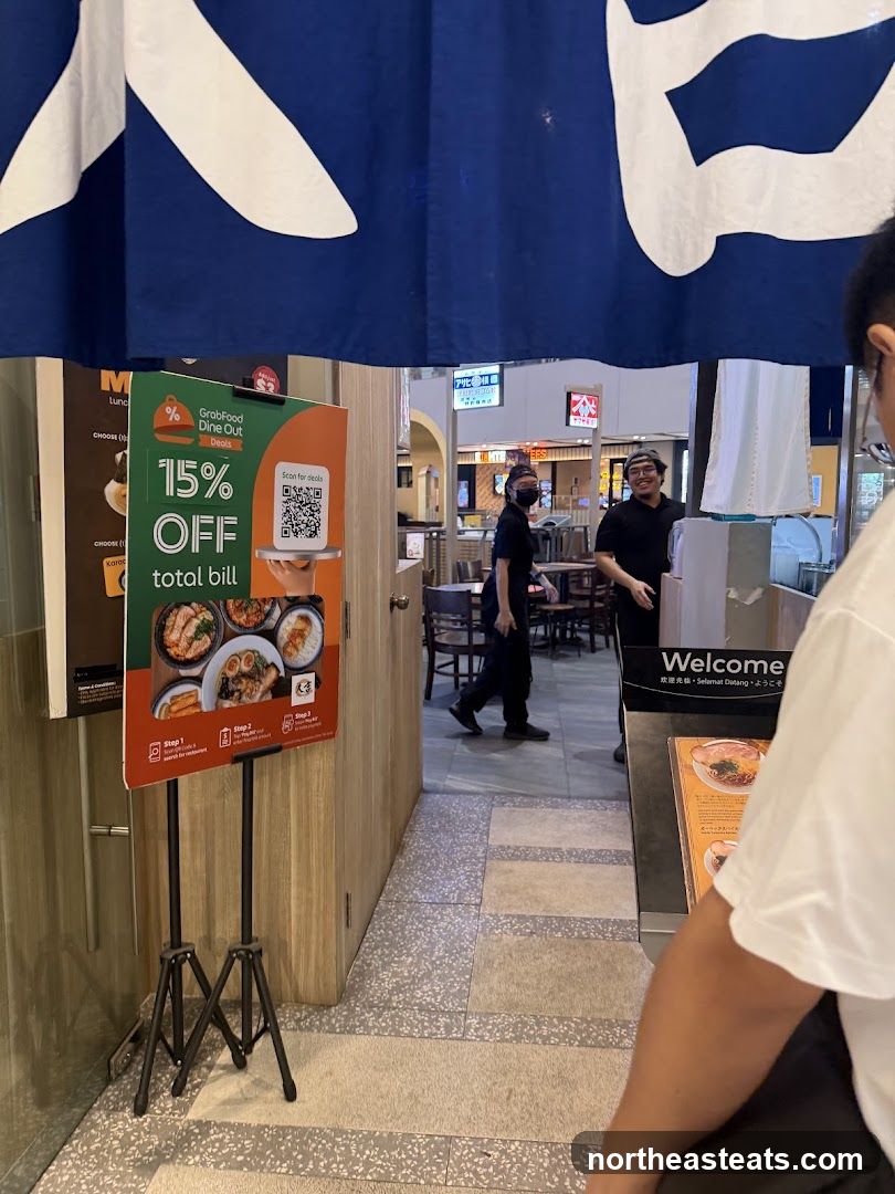 Restaurant Entrance with Promotion