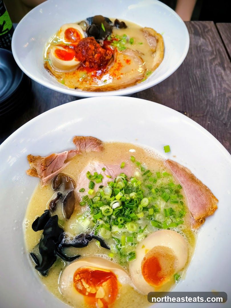 Two bowls of ramen