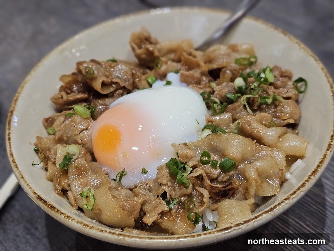 Pork Rice Bowl with Poached Egg