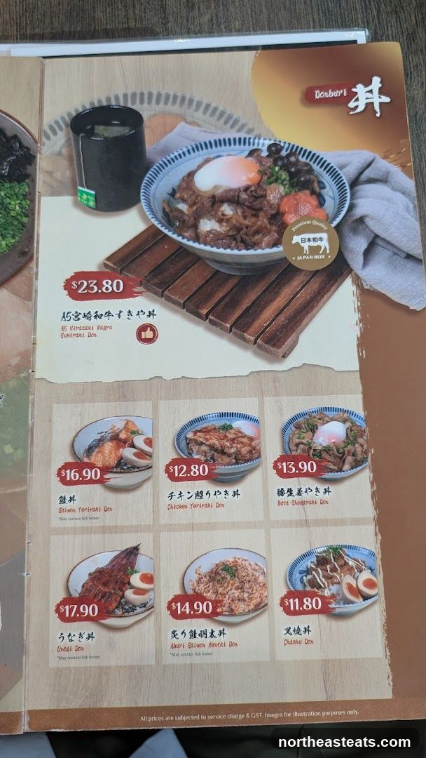 Donburi Menu