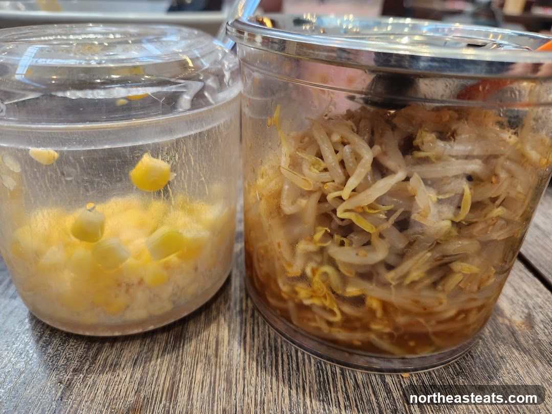 Corn and Bean Sprouts in Jars
