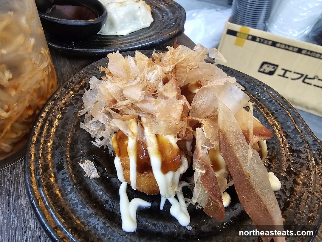 Takoyaki with toppings