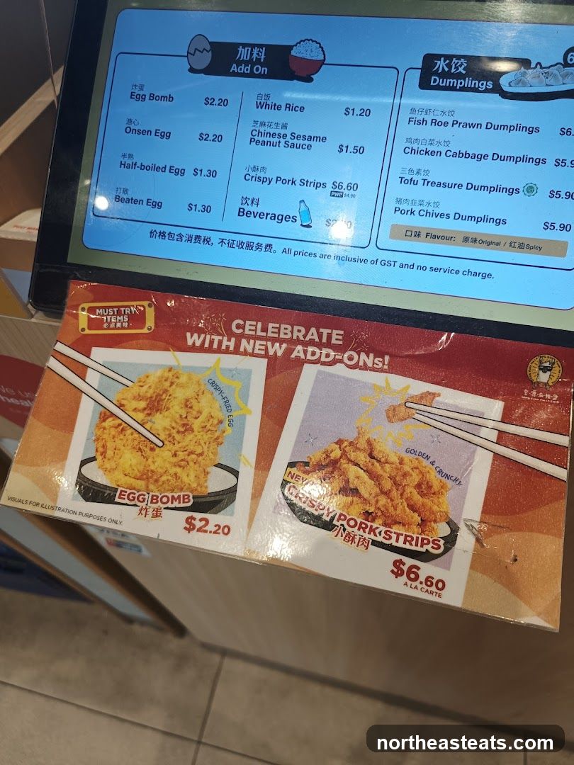 Menu and Promotional Flyer