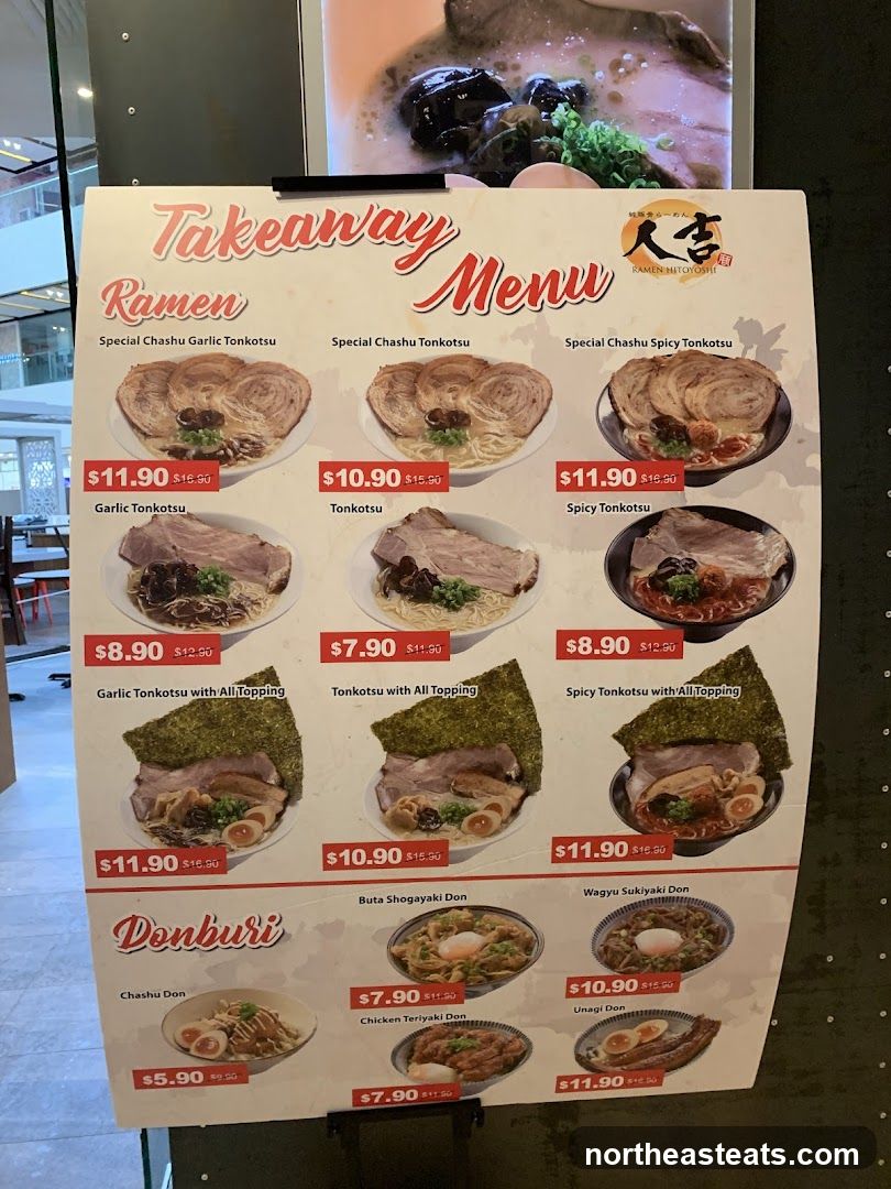 Takeaway Ramen Menu