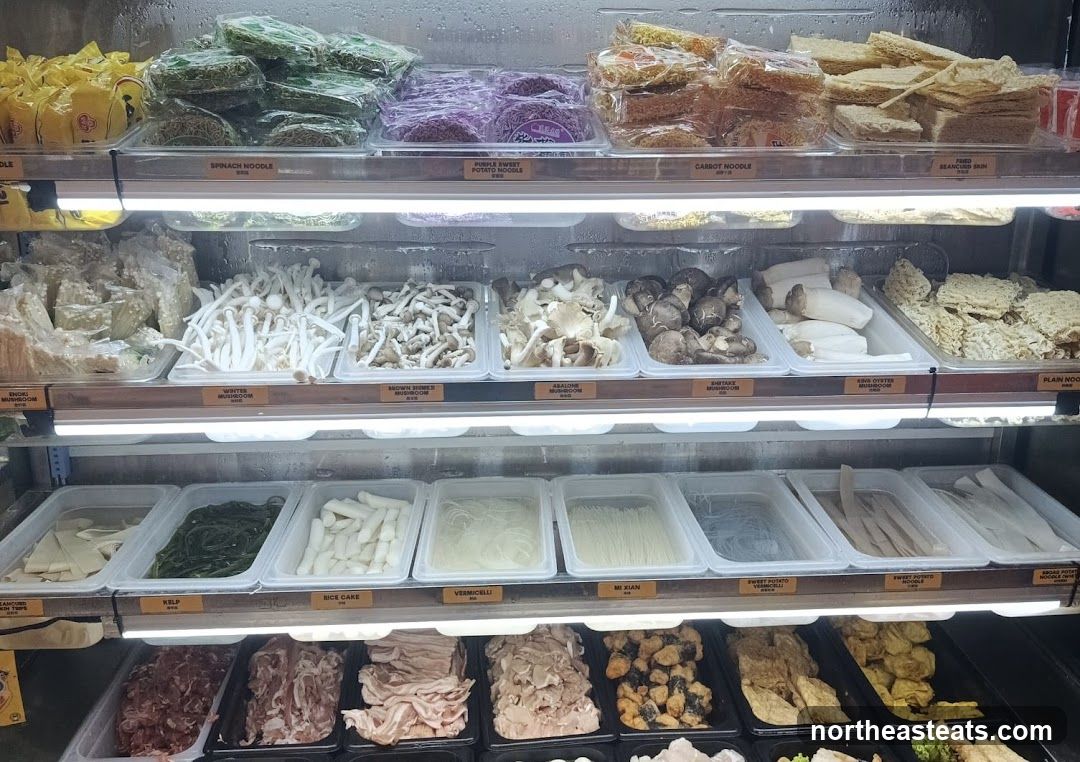 Assortment of Ingredients in Refrigerated Display