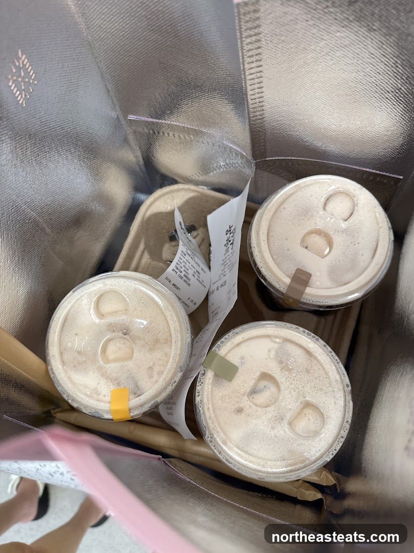 Three drinks in a bag