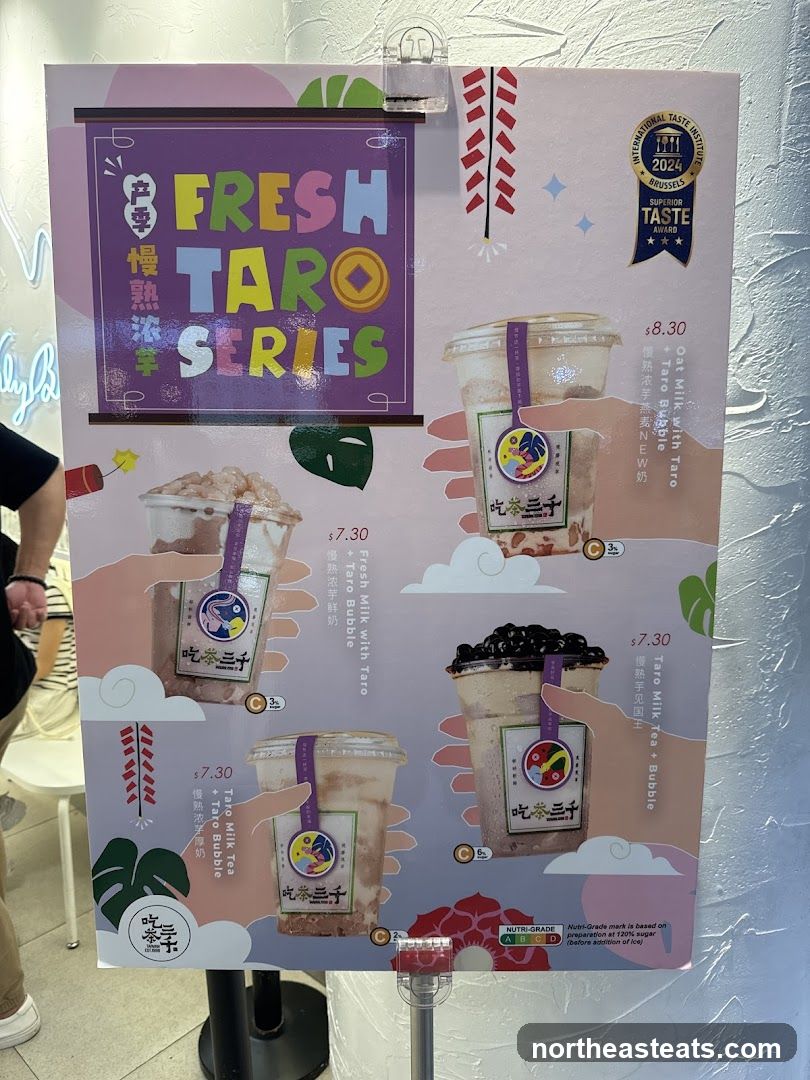 Fresh Taro Series Menu
